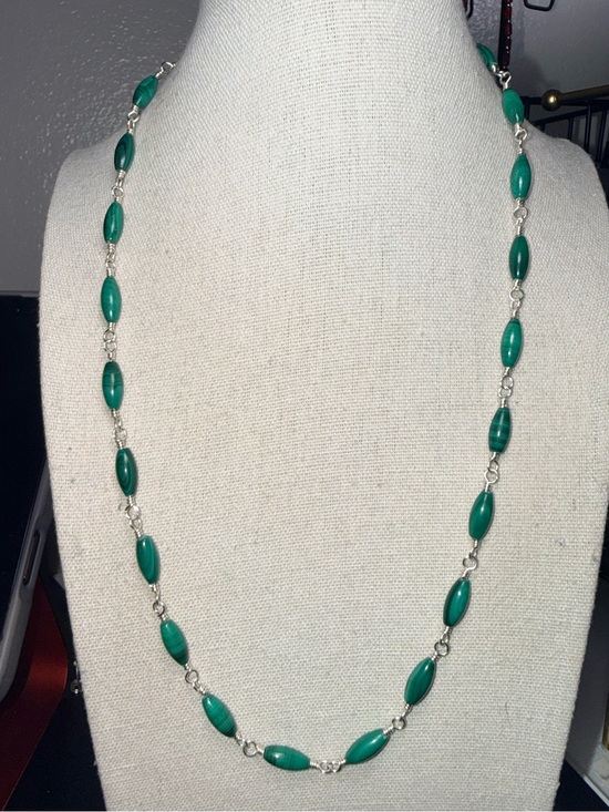 Jewelry - Wire Wrapped Malachite Necklace | 21” Handmade Gemstone Necklace